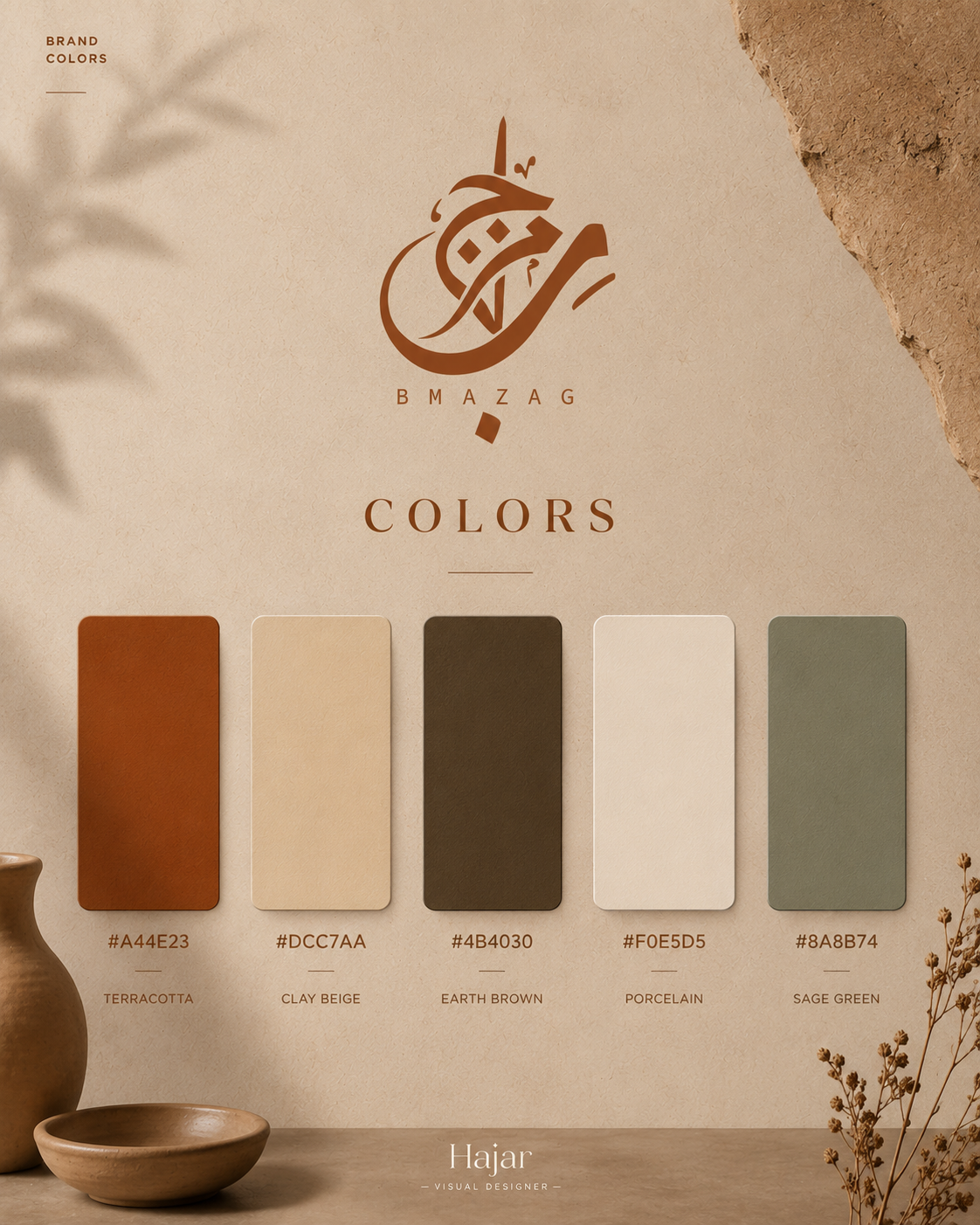 BMAZAG color palette presentation