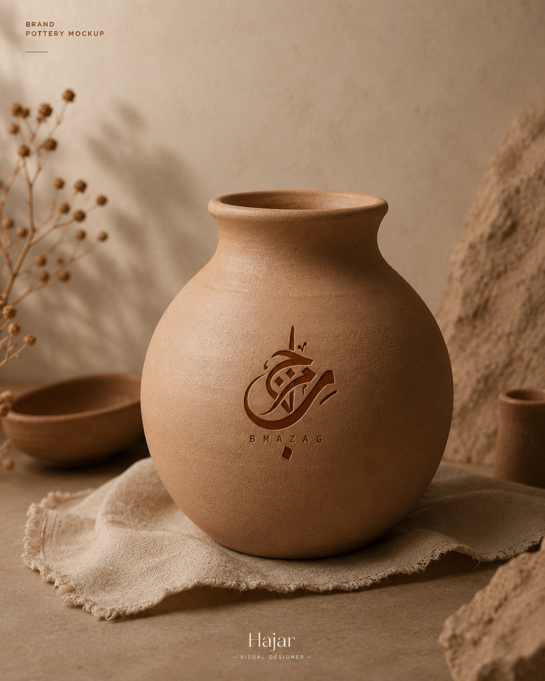 BMAZAG pottery mockup