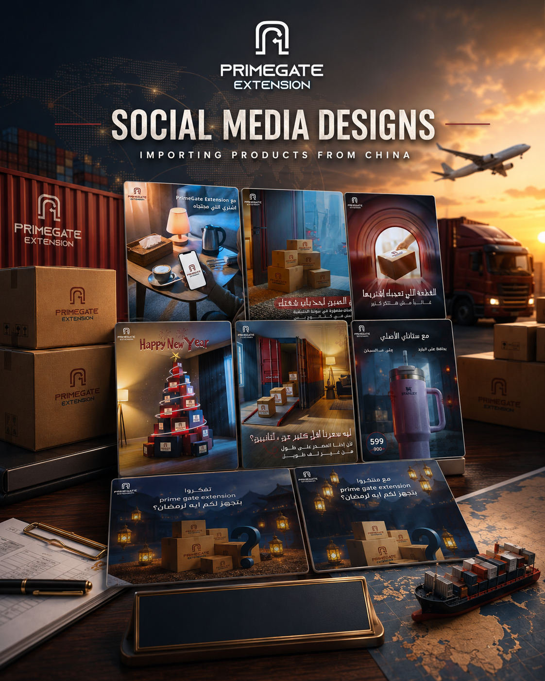 Primegate Extension social media designs cover